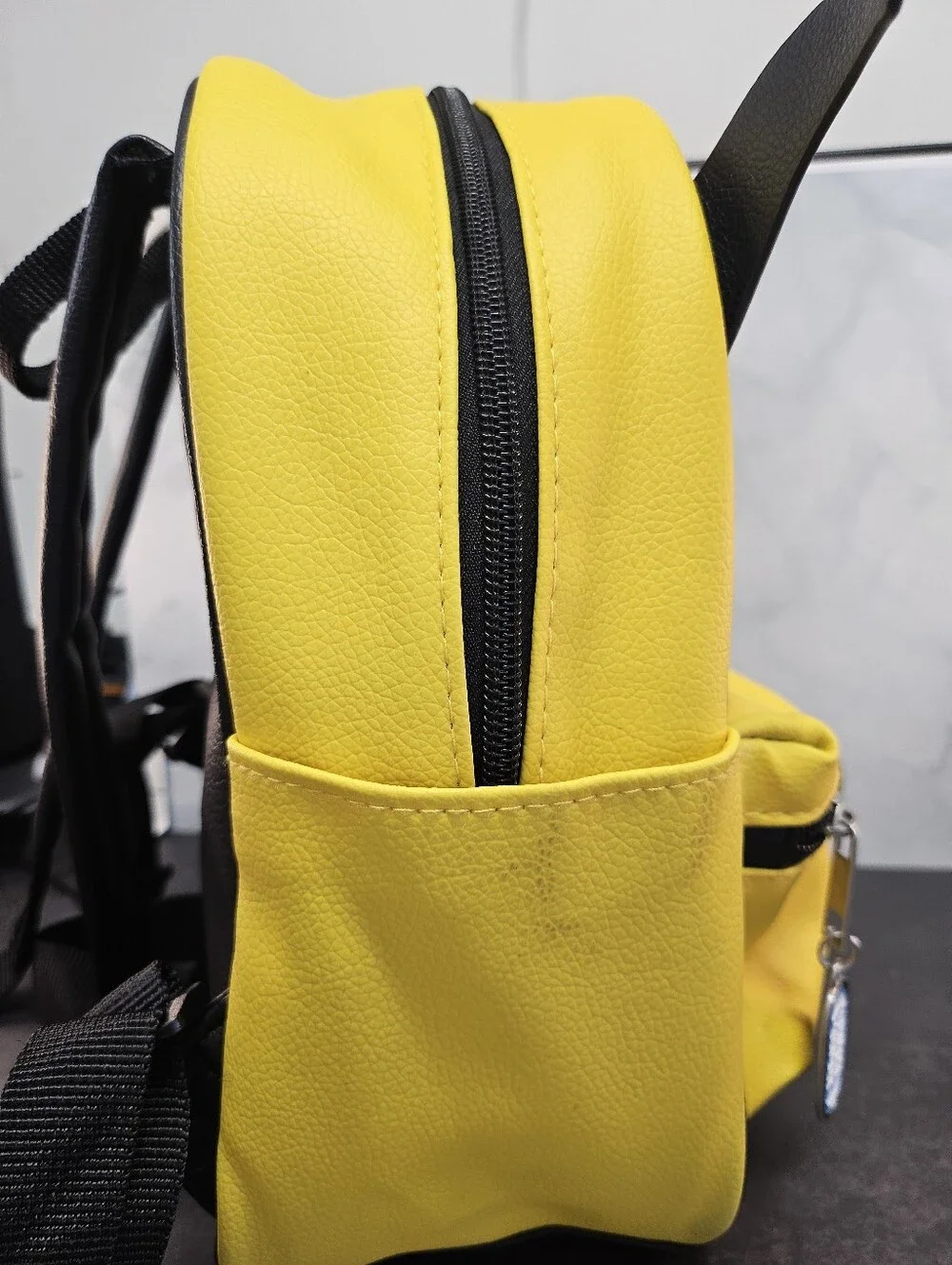 Yellow Emoji Kids Backpack with Coin Pouch
